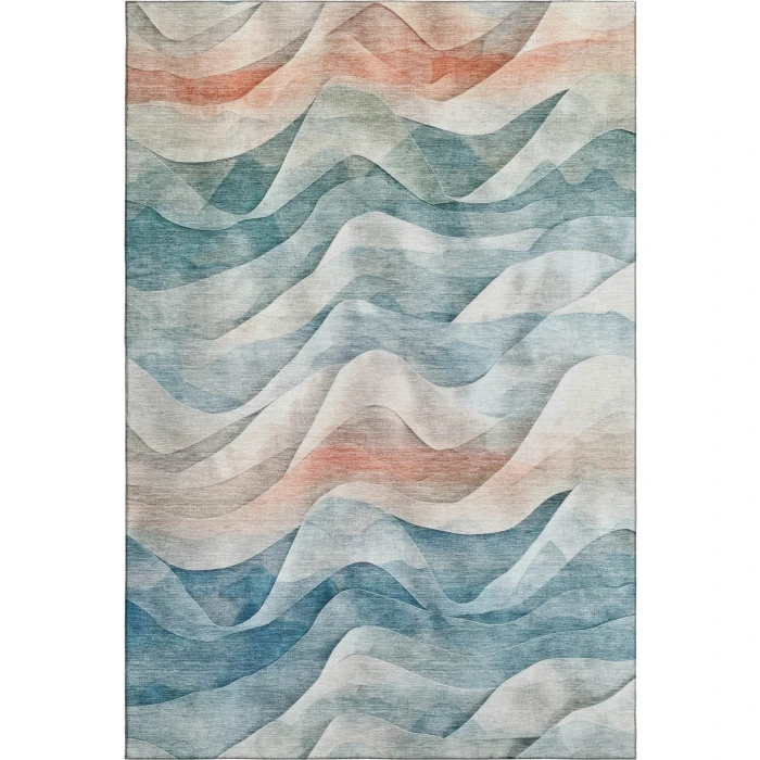 Addison Mayfield Teal AMF1619 - 8ft. Round Rug