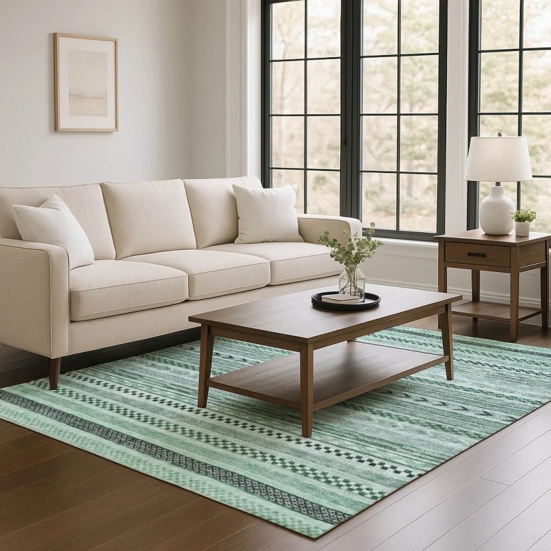 Addison Mayfield Teal AMF1625 5ft. x 7ft. 6in. Rect. Rug