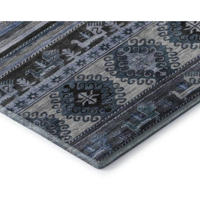 Addison Mayfield Blue AMF1626 - 8ft. Round Rug