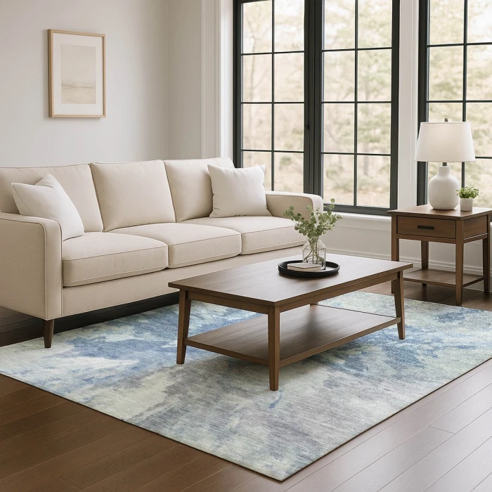 Addison Mayfield Blue AMF1632 - 8ft. Round Rug