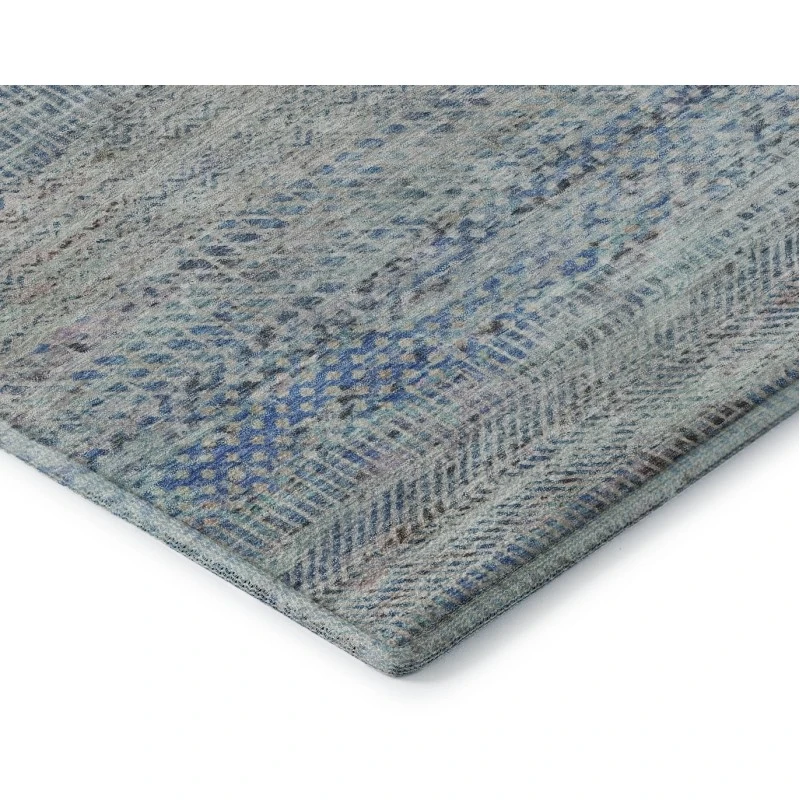 Addison Mayfield Blue AMF1634 - 8ft. Round Rug