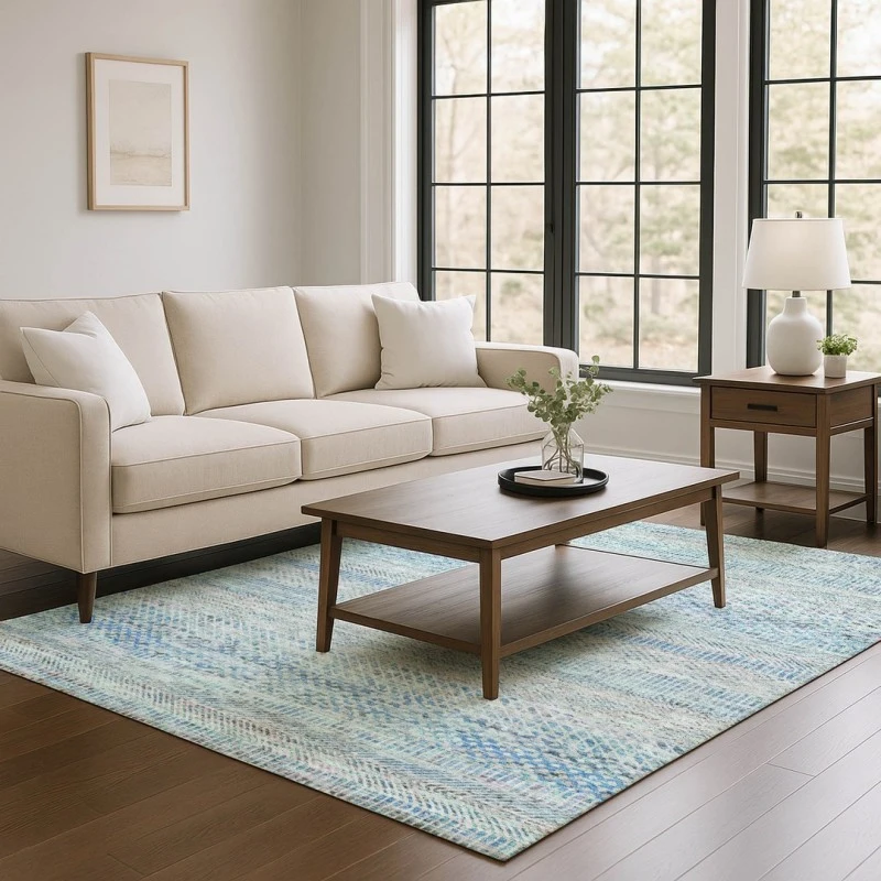 Addison Mayfield Blue AMF1634 - 8ft. Round Rug