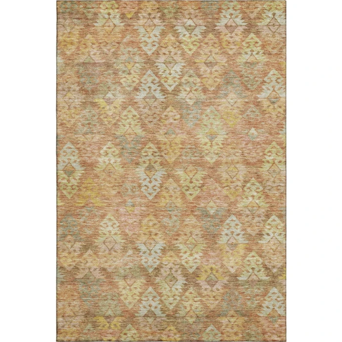 Addison Mayfield Orange AMF1637 - 8ft. Round Rug