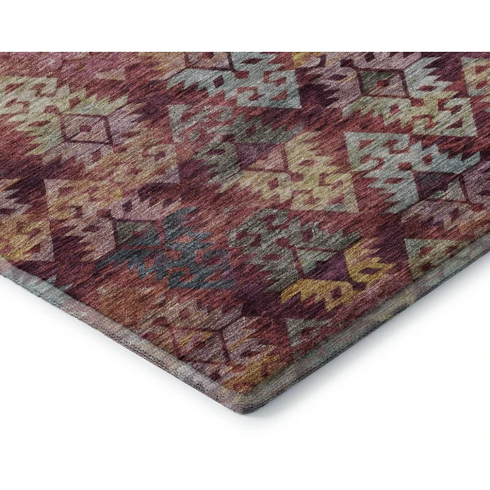 Addison Mayfield Orange AMF1637 - 8ft. Round Rug