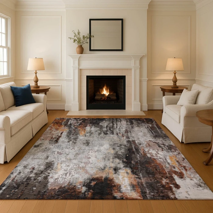 Addison Mayfield Gray AMF1640 - 8ft. Round Rug