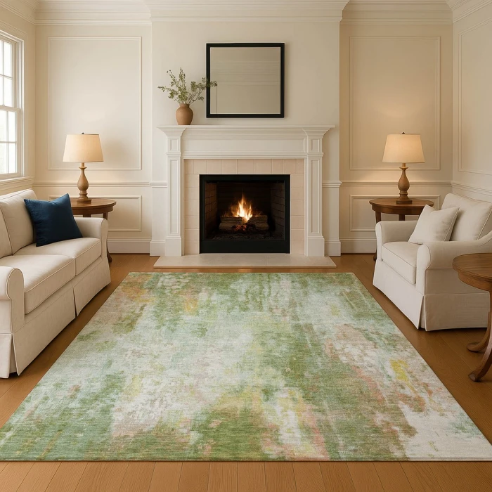 Addison Mayfield Green AMF1640 - 8ft. Round Rug