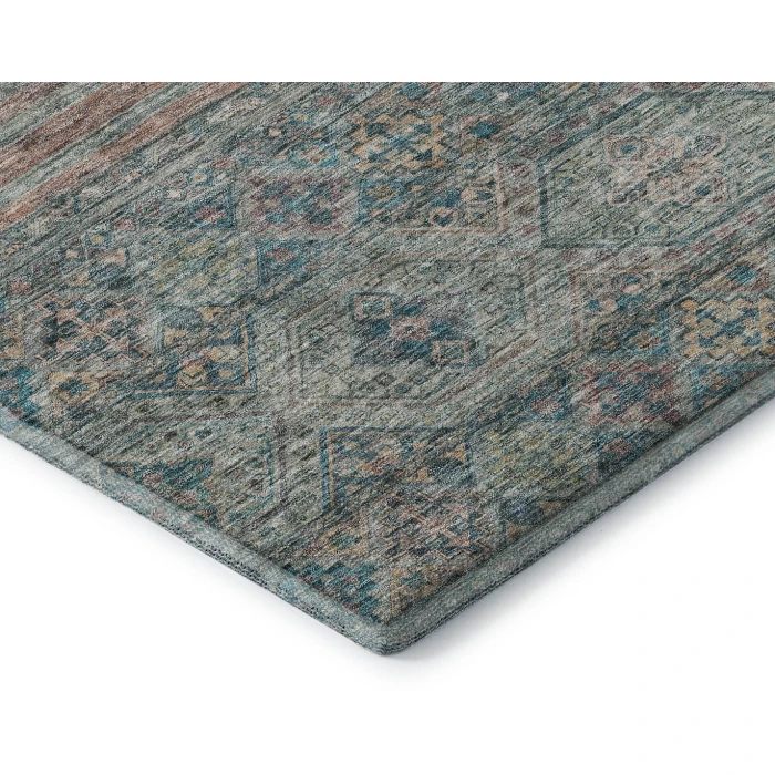Addison Mayfield Teal AMF1641 - 8ft. Round Rug