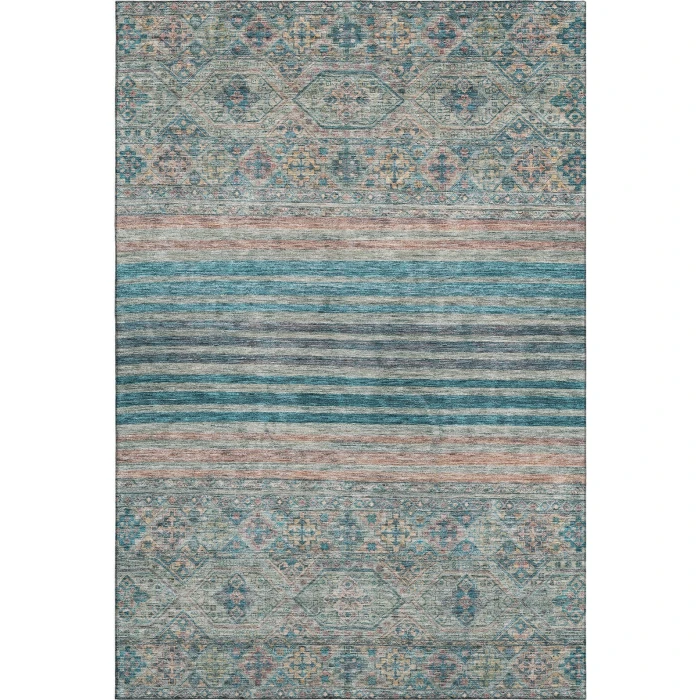 Addison Mayfield Teal AMF1641 - 8ft. Round Rug