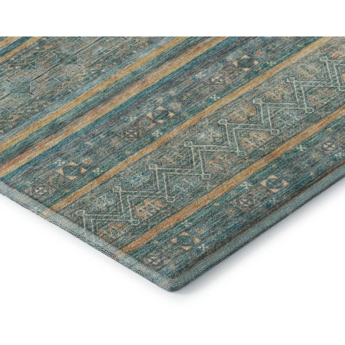 Addison Mayfield Teal AMF1644 - 8ft. Round Rug