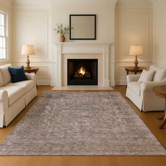 Addison Mayfield Brown AMF1645 - 8ft. Round Rug