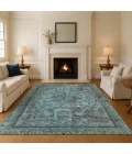 Addison Mayfield Teal AMF1646 - 8ft. Round Rug