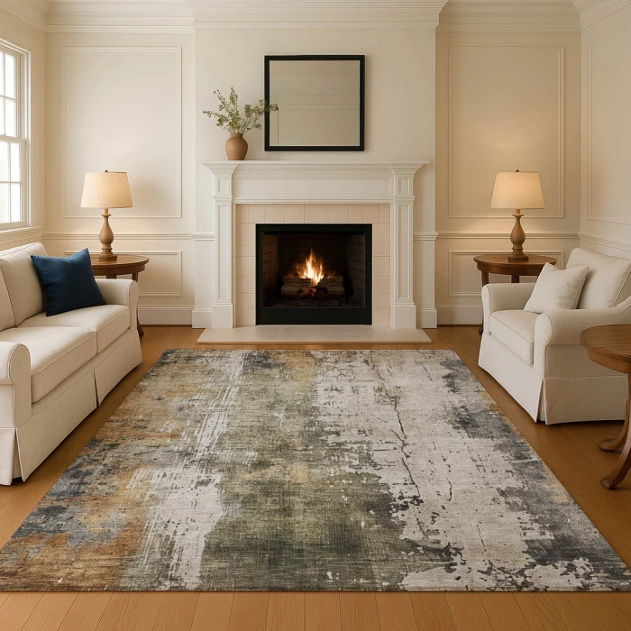 Addison Mayfield Green AMF1649 - 8ft. Round Rug