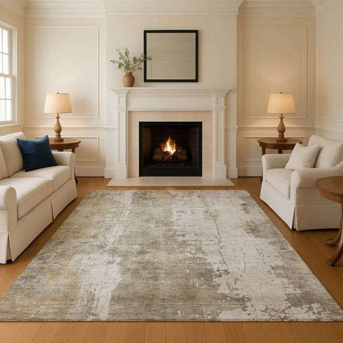 Addison Mayfield Brown AMF1649 - 8ft. Round Rug