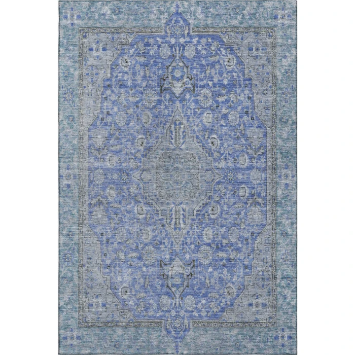 Addison Mayfield Blue AMF1651 - 8ft. Round Rug