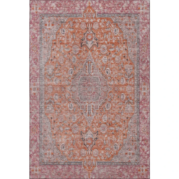 Addison Mayfield Orange AMF1651 - 8ft. Round Rug