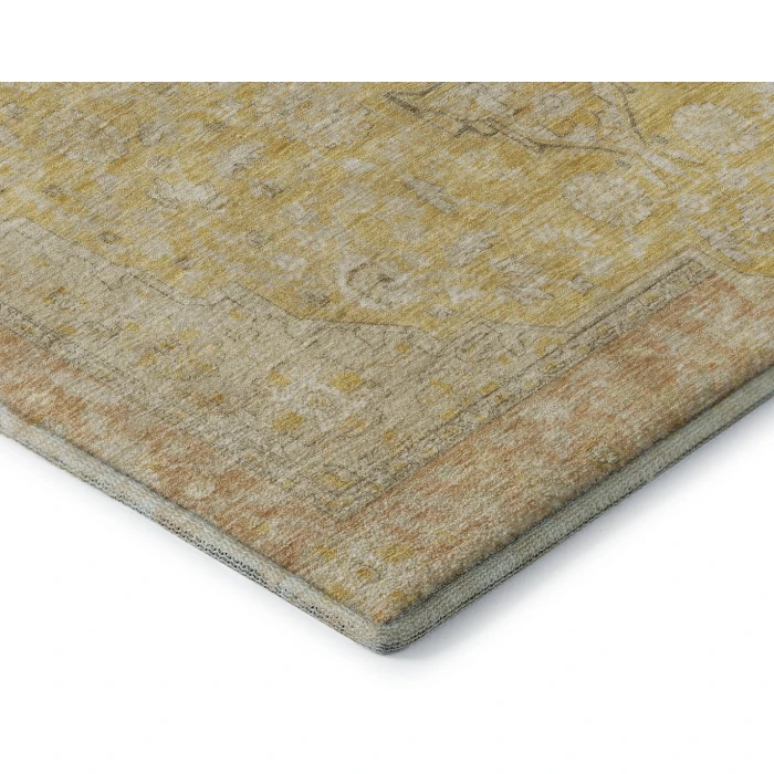Addison Mayfield Gold AMF1651 - 8ft. Round Rug