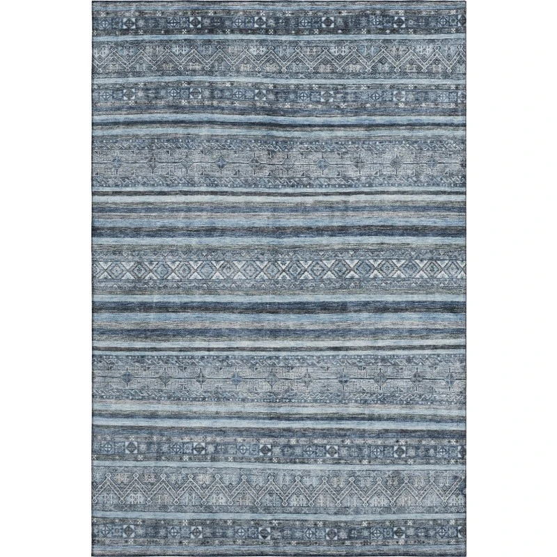 Addison Mayfield Blue AMF1653 - 8ft. Round Rug