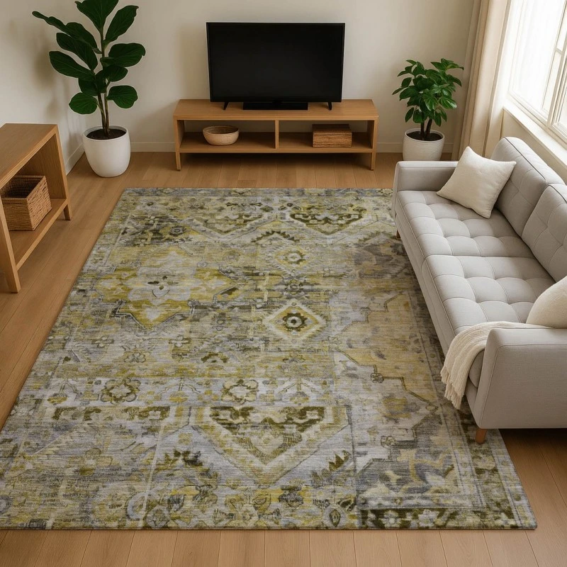 Addison Mayfield Gray AMF1664 - 8ft. Round Rug