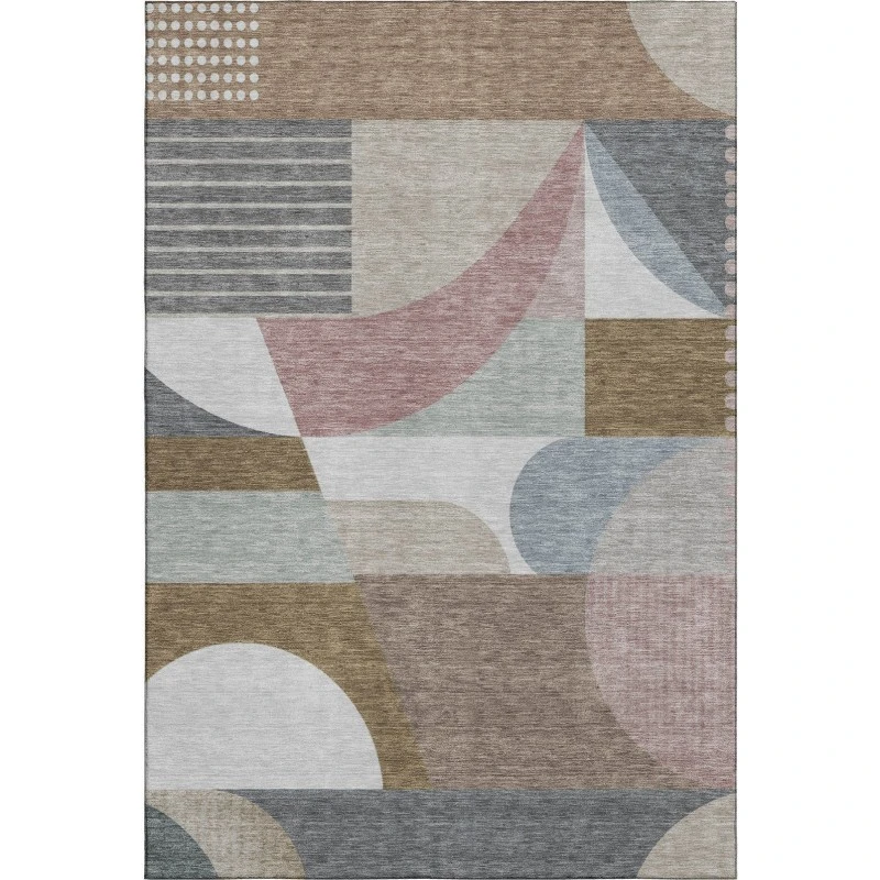 Addison Mayfield Brown AMF1667 - 8ft. Round Rug