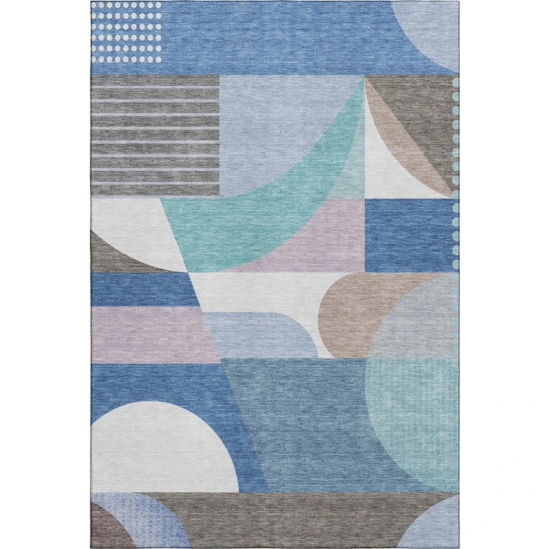 Addison Mayfield Blue AMF1667 - 8ft. Round Rug