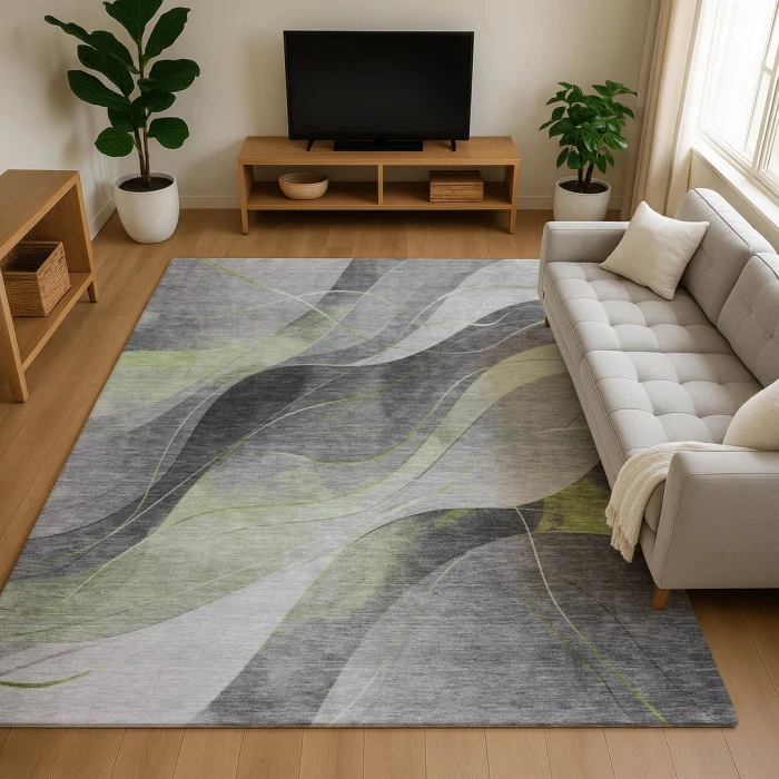 Addison Mayfield Green AMF1668 - 8ft. Round Rug