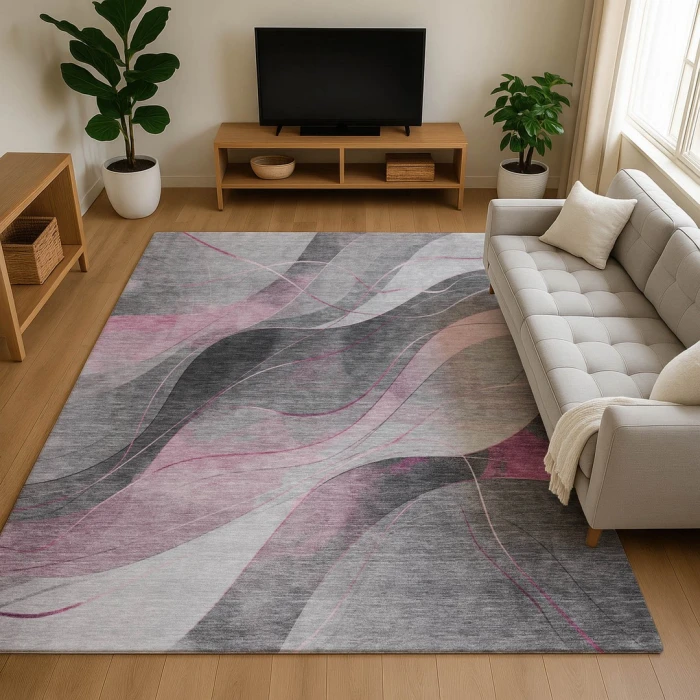Addison Mayfield Pink AMF1668 - 8ft. Round Rug