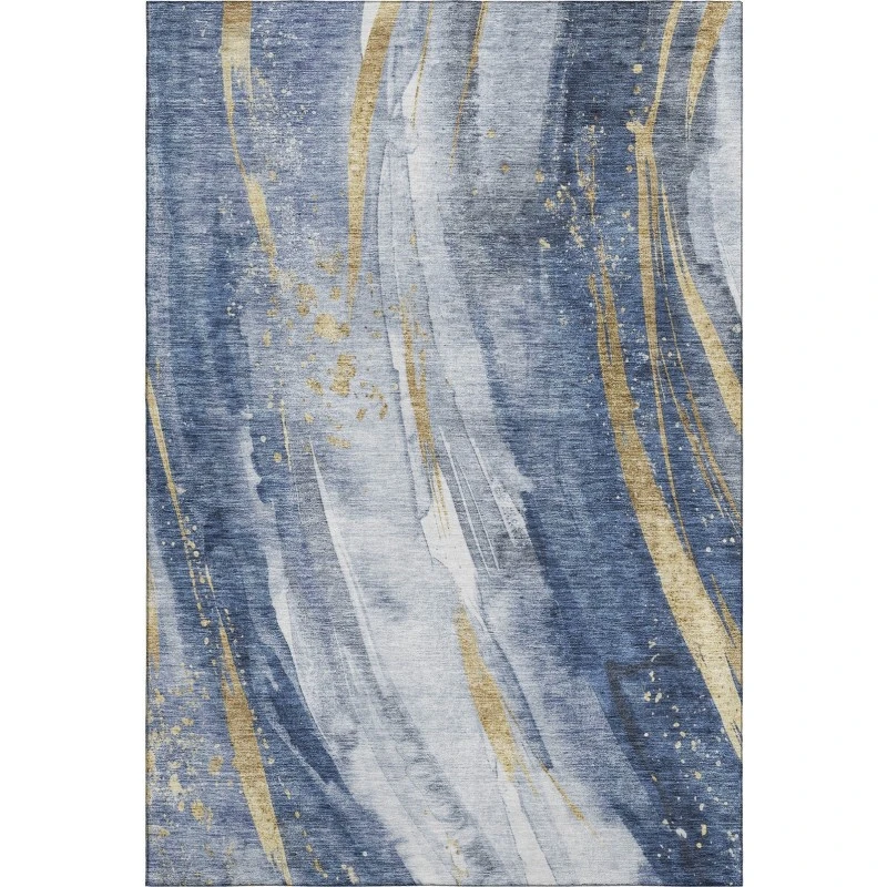 Addison Mayfield Blue AMF1676 - 8ft. Round Rug