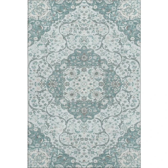 Addison Mayfield Teal AMF1677 - 8ft. Round Rug