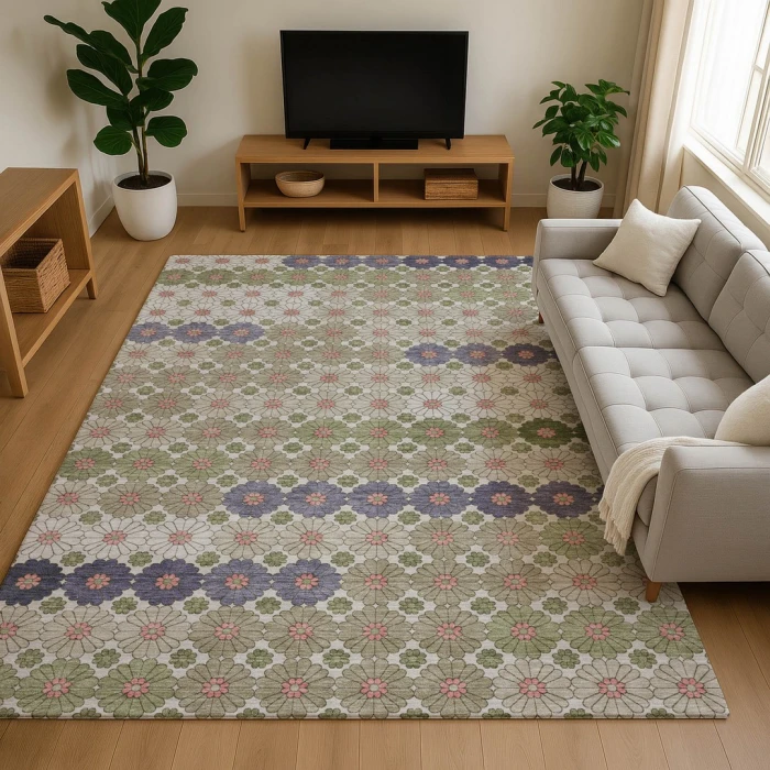 Addison Mayfield Green AMF1678 - 8ft. Round Rug
