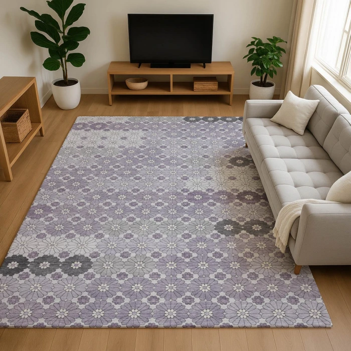 Addison Mayfield Purple AMF1678 - 8ft. Round Rug