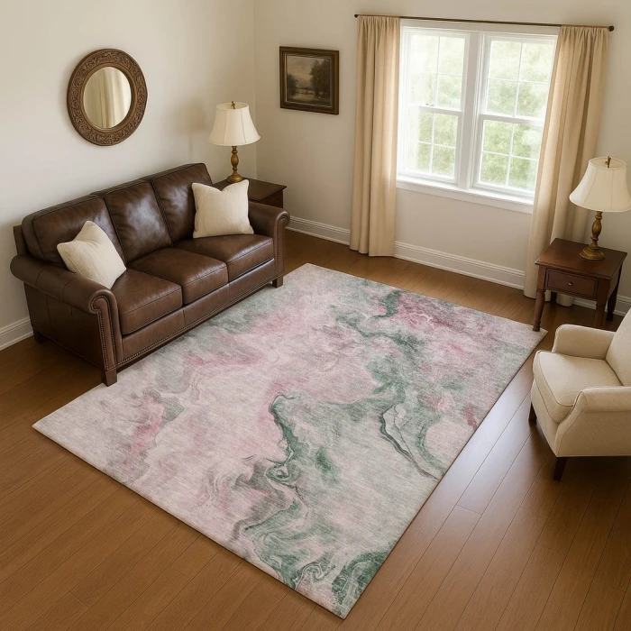 Addison Mayfield Pink AMF1680 - 8ft. Round Rug