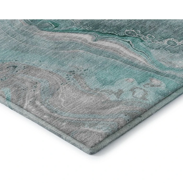 Addison Mayfield Teal AMF1681 - 8ft. Round Rug