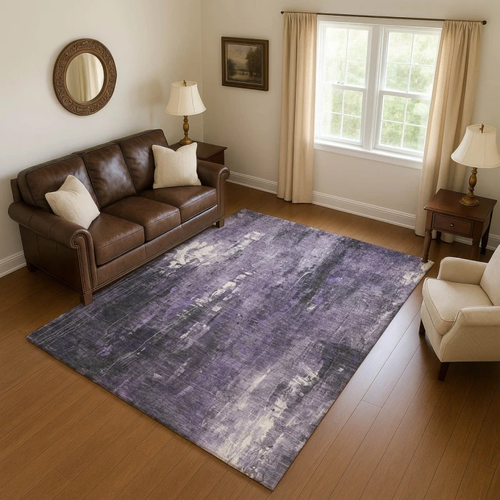 Addison Mayfield Purple AMF1683 - 8ft. Round Rug