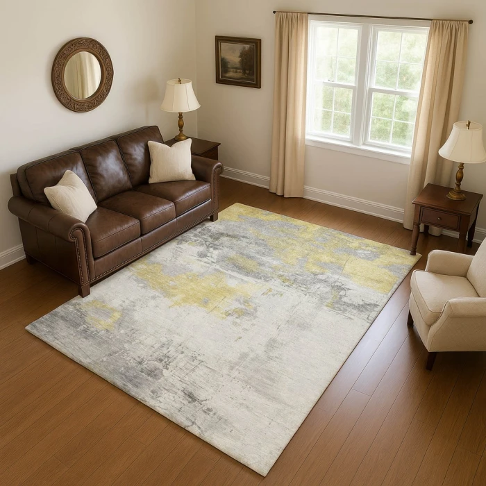 Addison Mayfield Gold AMF1685 - 8ft. Round Rug