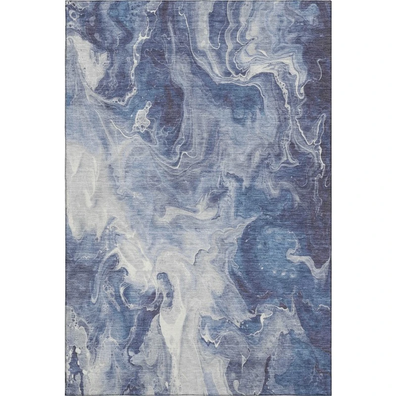 Addison Mayfield Blue AMF1687 - 8ft. Round Rug