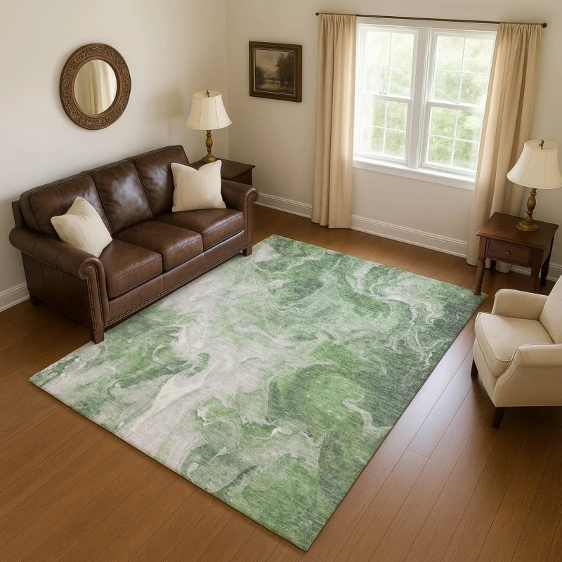 Addison Mayfield Green AMF1687 - 8ft. Round Rug
