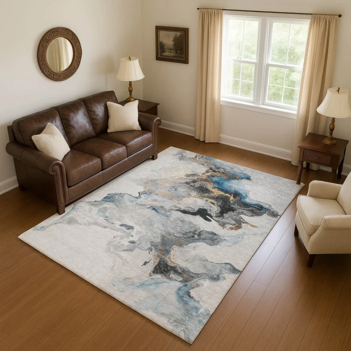 Addison Mayfield Gray AMF1688 - 8ft. Round Rug