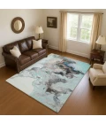 Addison Mayfield Teal AMF1688 - 8ft. Round Rug