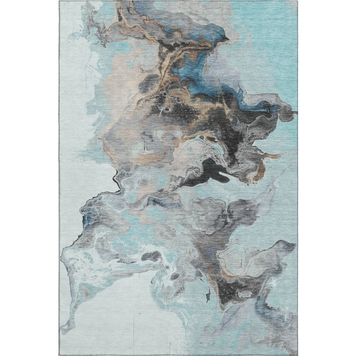 Addison Mayfield Teal AMF1688 - 8ft. Round Rug