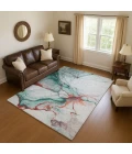 Addison Mayfield Teal AMF1690 - 8ft. Round Rug