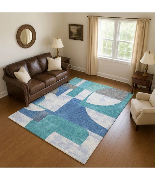 Addison Mayfield Teal AMF1692 2ft. 3in. x 7ft. 6in. Rect. Rug