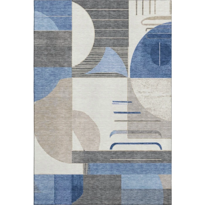 Addison Mayfield Blue AMF1694 - 8ft. Round Rug
