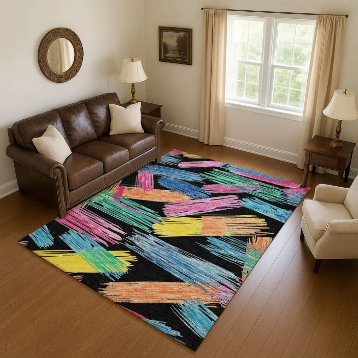 Addison Mayfield Black AMF1696 8ft. x 10ft. Rect. Rug