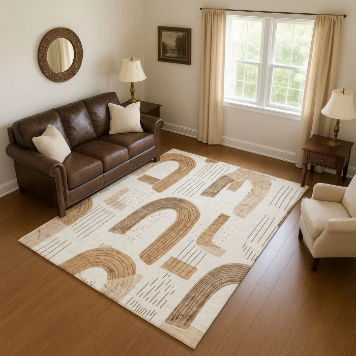 Addison Mayfield Ivory AMF1698 - 8ft. Round Rug
