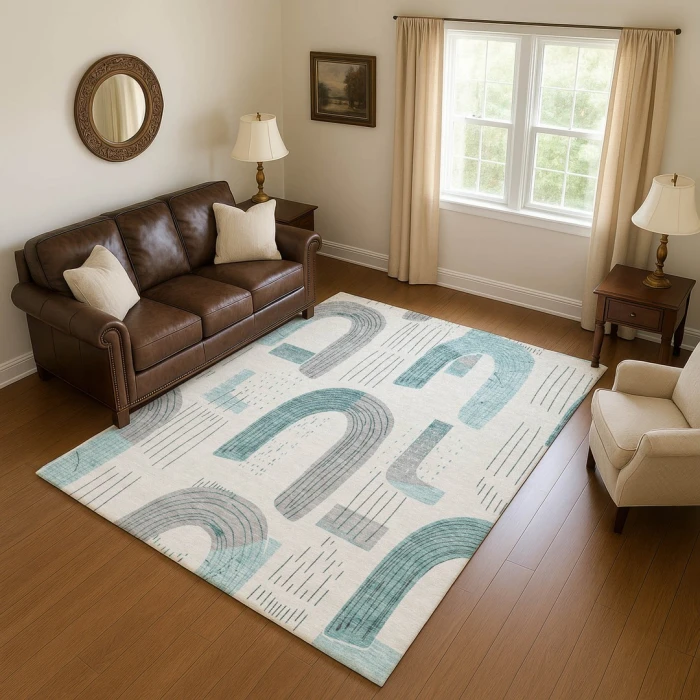 Addison Mayfield Teal AMF1698 8ft. x 10ft. Rect. Rug