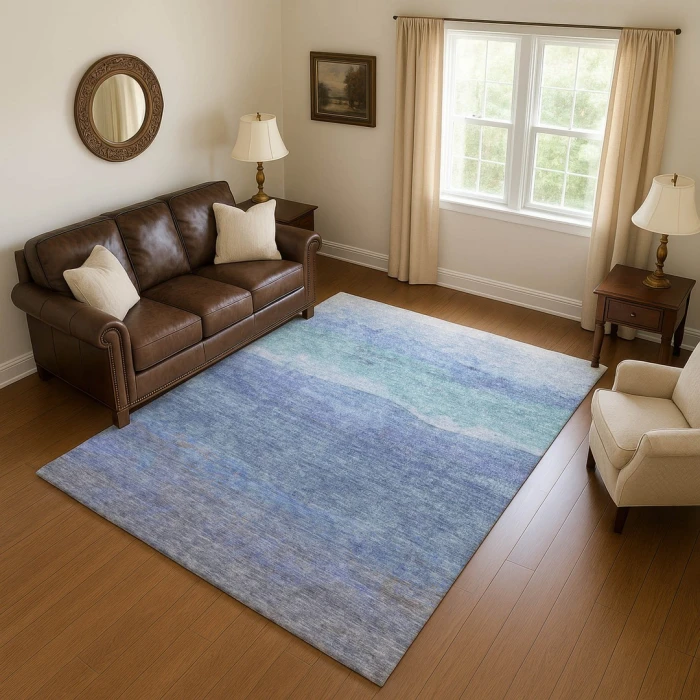 Addison Mayfield Blue AMF1699 - 8ft. Round Rug