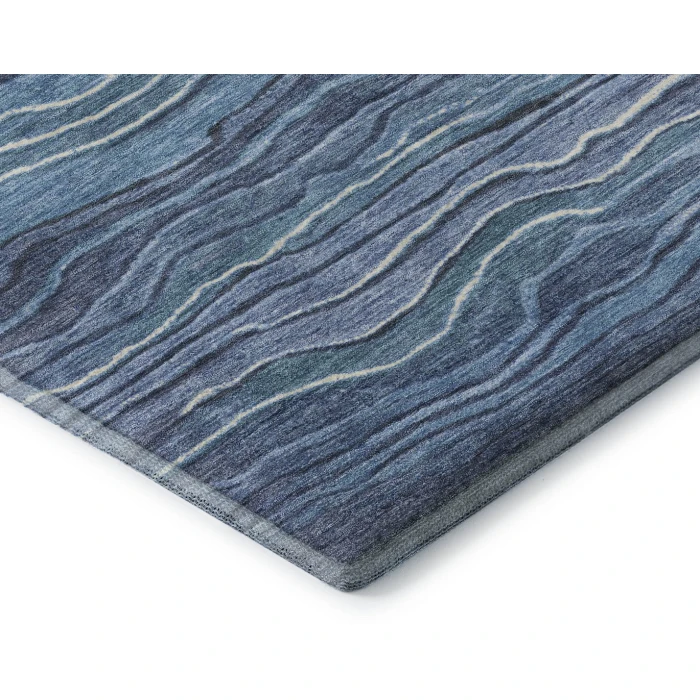 Addison Mayfield Blue AMF1704 - 8ft. Round Rug