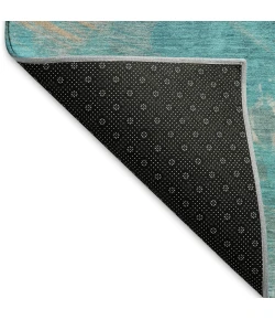 Addison Mayfield Teal AMF1711 - 8ft. Round Rug