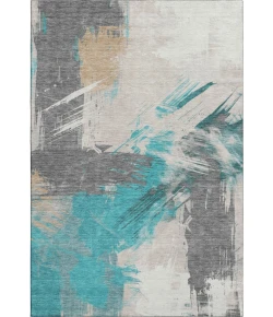 Addison Mayfield Teal AMF1711 - 8ft. Round Rug