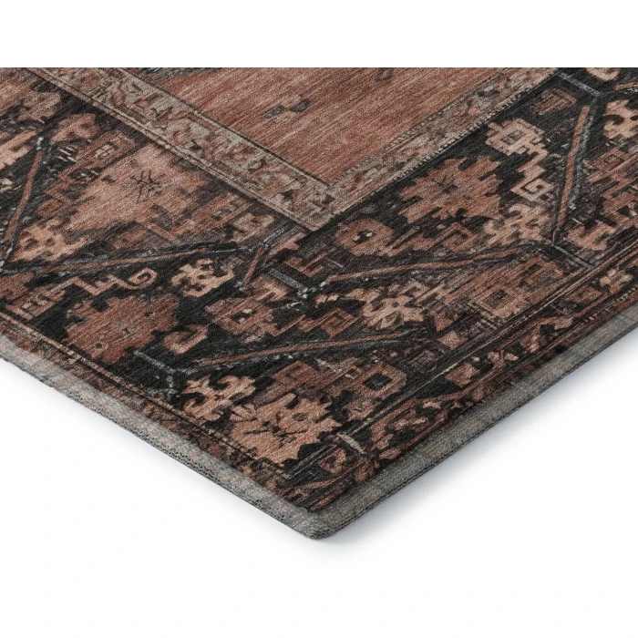 Addison Mayfield Orange AMF1727 - 8ft. Round Rug